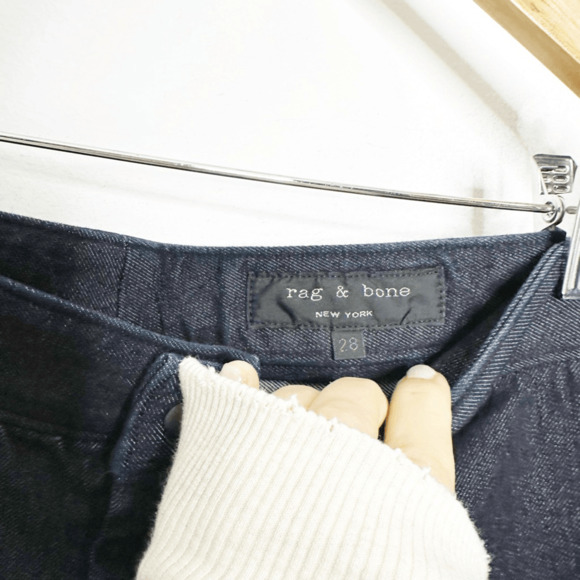Rag & Bone RAW EDGE JEGGING Skinny Jeans DARK WASH stretch womens size 28 - Picture 5 of 9